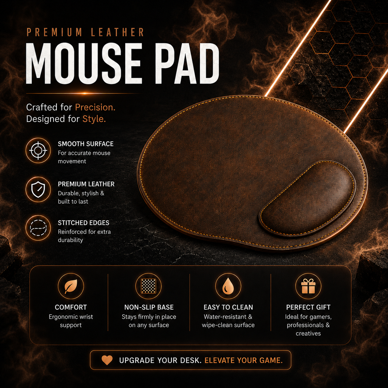 Premium Leather Mouse Pad