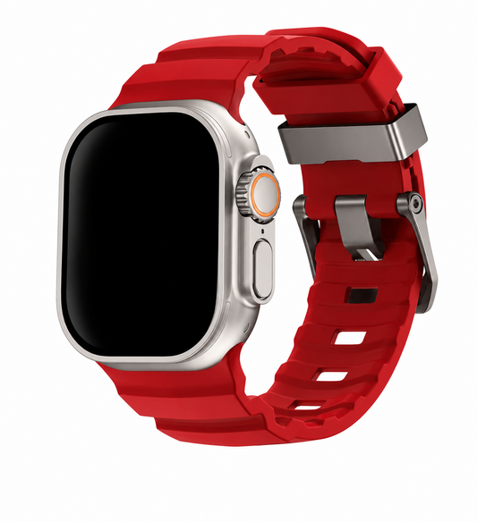 ZenoX Red Soft Silicone Watch Band