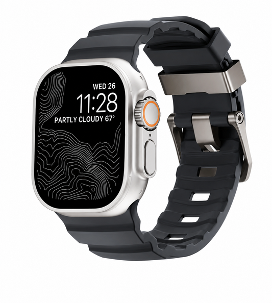 ZenoX Charcoal Soft Silicone Watch Band