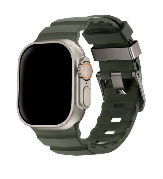 ZenoX Light Army Green Soft Silicone Watch Band