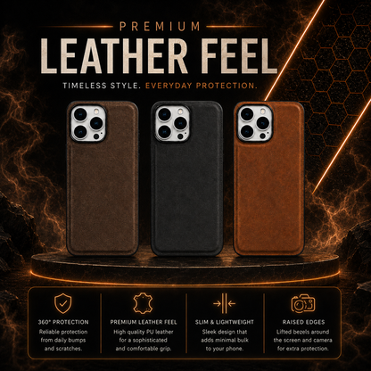 Vintage Leather Case Compatible with iPhone