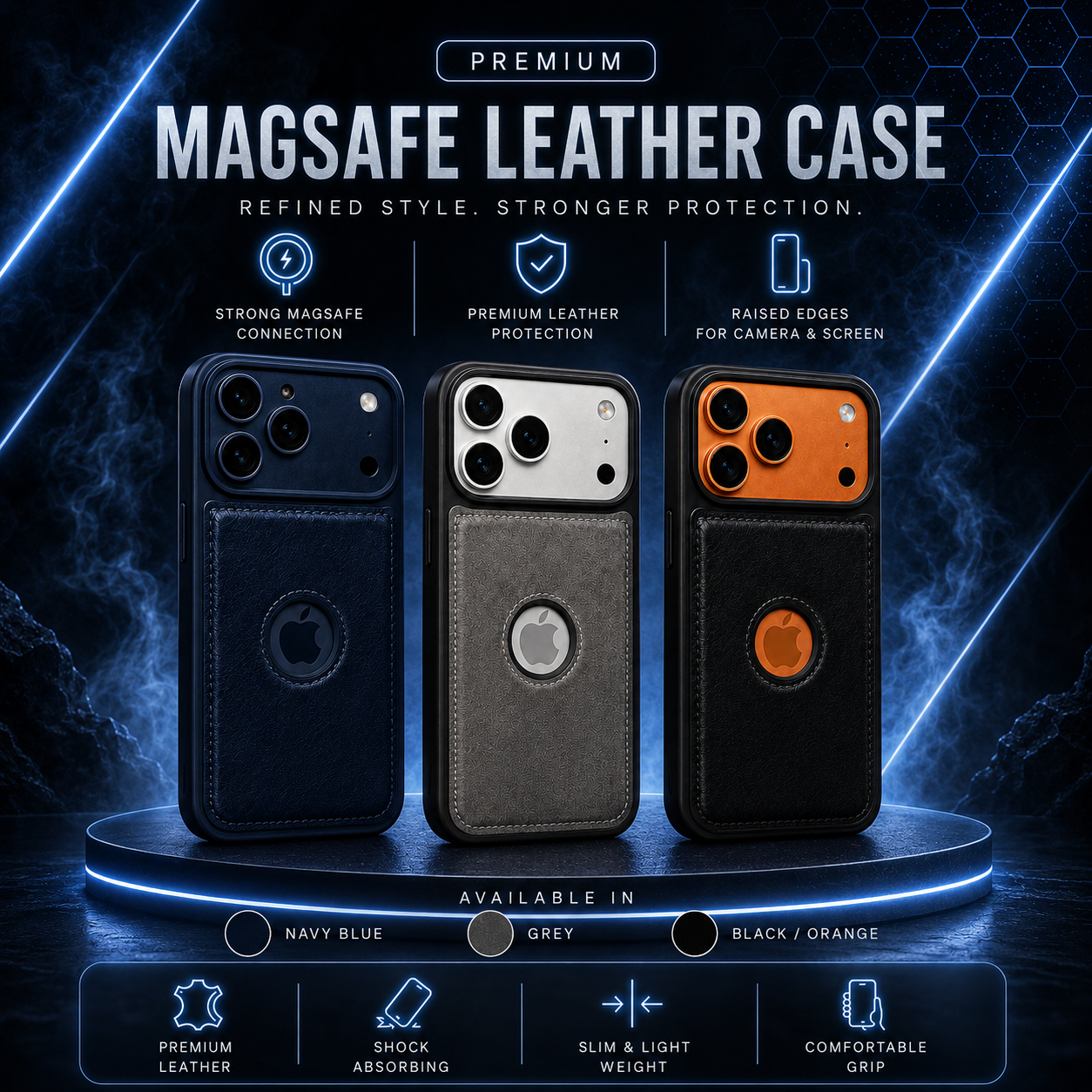 MagSafe Leather Case Compatible with iPhone