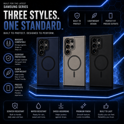 Magnetic Armour Case Compatible with Samsung