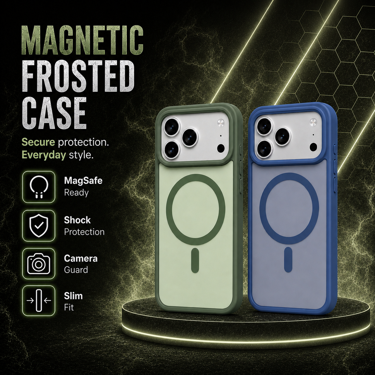 Soft-Touch Magnetic Phone Case Compatible with iPhone