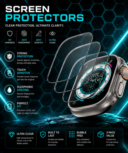 3-Pack Screen Protector Compatible for Apple Watch