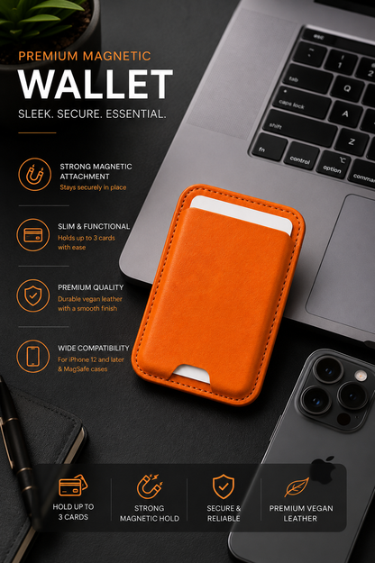ZenoX Orange Premium Magnetic Wallet