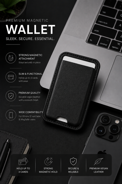 ZenoX Black Premium Magnetic Wallet