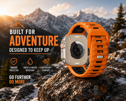 ZenoX Orange Rugged Sport Watch Strap